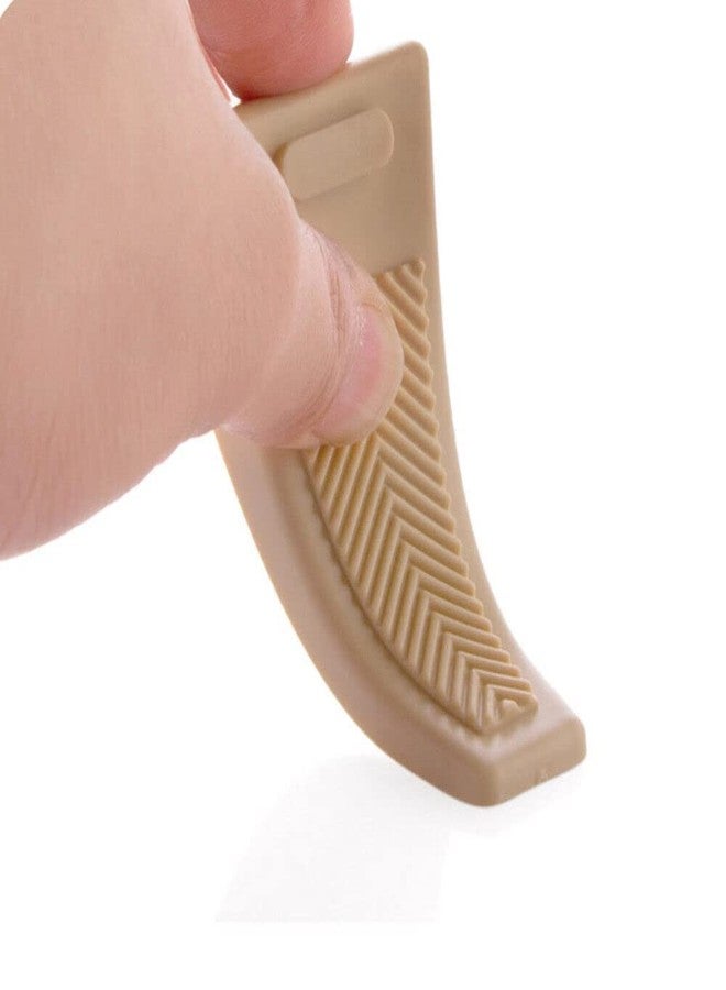 Prostuff.in Door Stopper Finger Protector Door Stopper Wedge Shaped Rubber Home Office Door Stoppers Stackable Beige Color, 2 Pcs - Image 4